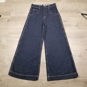 ALAB Jeans Denim Digital Wide Leg Baggy Rave 90s Y2K Skate Women's 8 (30x32)